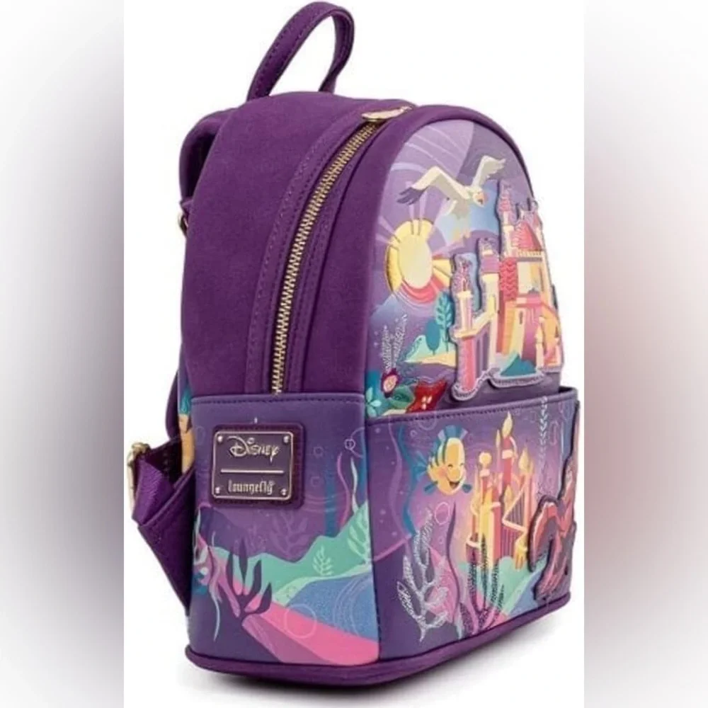 Disney Princess Ariel Loungefly Castle Collection Mini Backpack